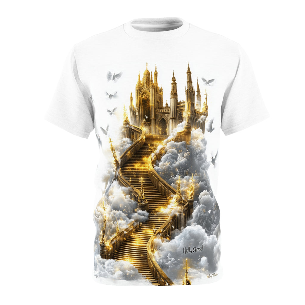 Dreamy Castle Graphic Tee - Fantasy T-Shirt, Unisex Apparel, Gift for Dreamers, Mythical Vibes, Cloud Design, Unique Fashion