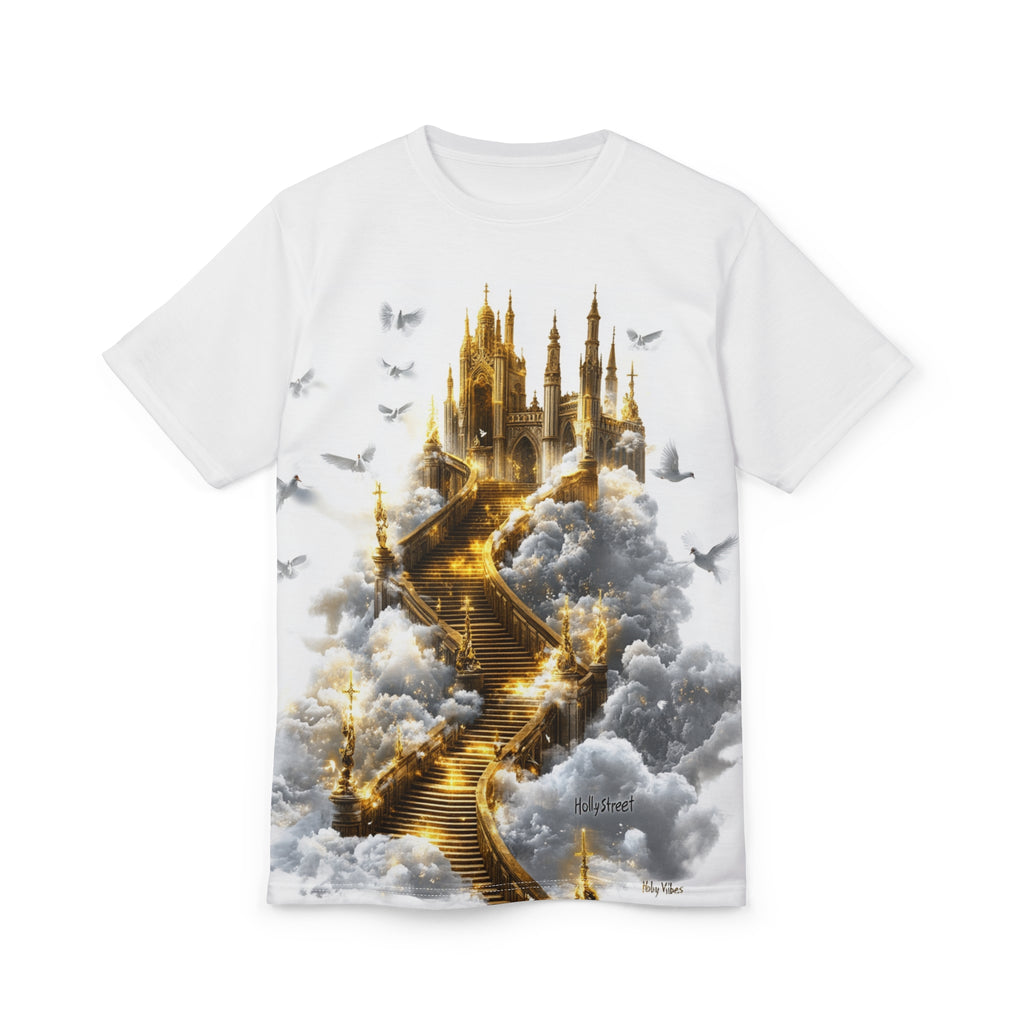 Dreamy Castle Graphic Tee - Fantasy T-Shirt, Unisex Apparel, Gift for Dreamers, Mythical Vibes, Cloud Design, Unique Fashion