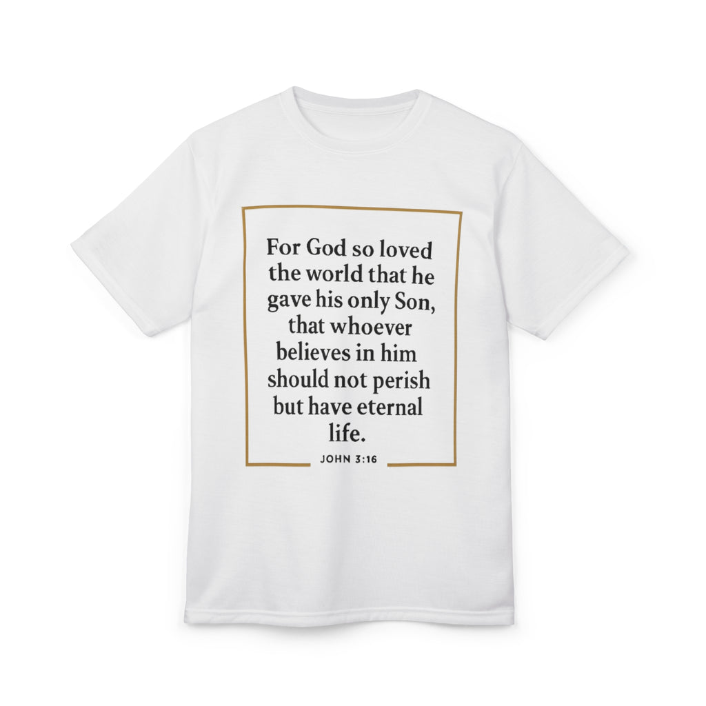 John 3:16 Scripture T-Shirt — Christian Faith Tee with Bible Verse
