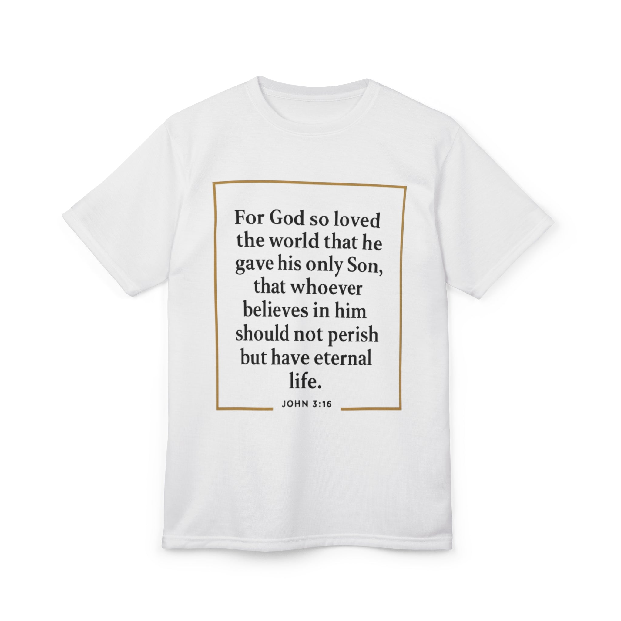 John 3:16 Scripture T-Shirt — Christian Faith Tee with Bible Verse