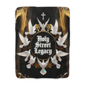 Holy Street Legacy doves Sherpa Blanket | Religious Gothic Church Design